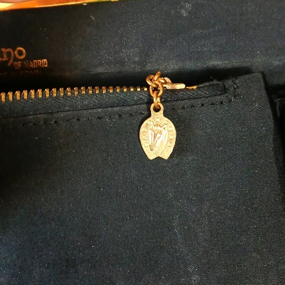 👜 1940s Tano of Madrid Black Silk Handbag Gold Clasp Made in Spain Retro - Picture 12 of 14